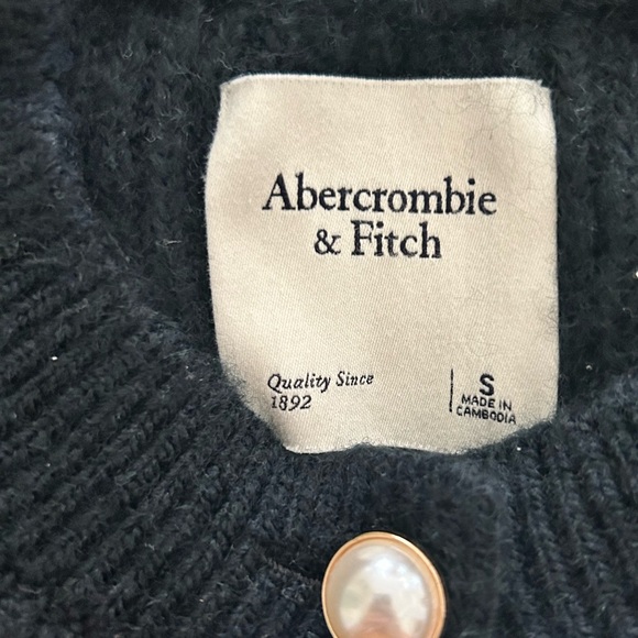 NWT ABERCROMBIE & FITCH Navy Cardigan Sweater Womens (S) - Picture 6 of 8